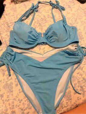 Victoria Secret Swim Light Blue Two-Piece Bikini Set